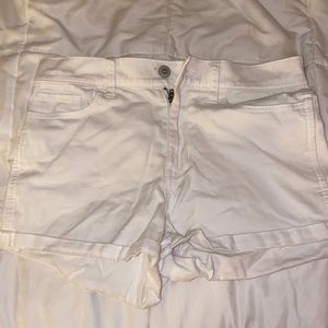 white hollister jean shorts- 3 FOR 15